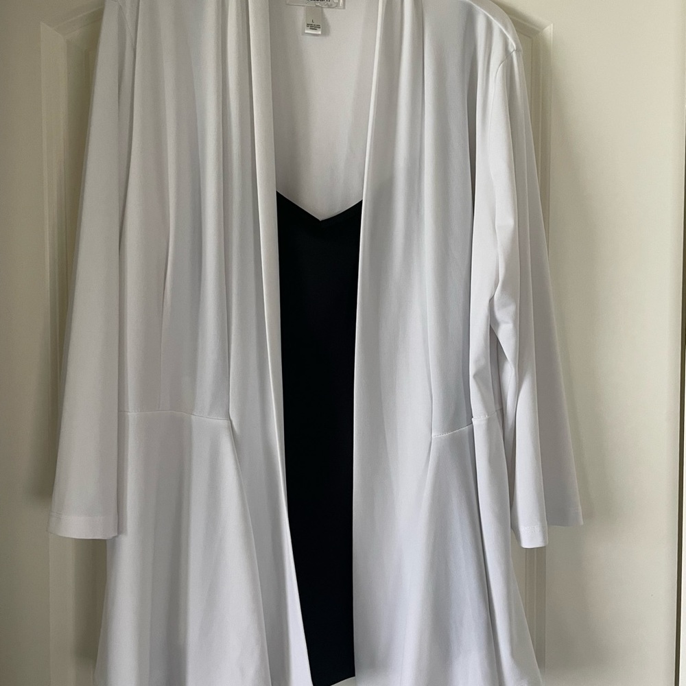 White cardigan